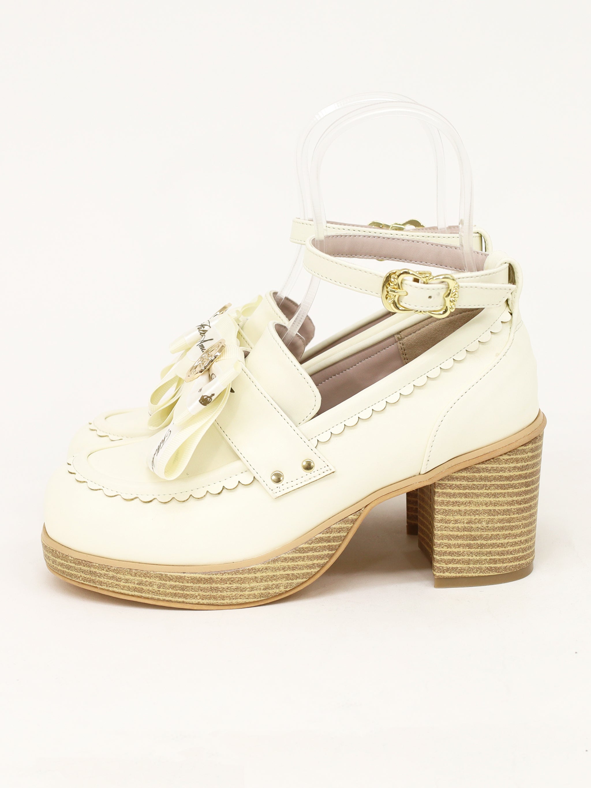 シーリングチャーム付ヒールローファーパンプス – Amavel（アマベル