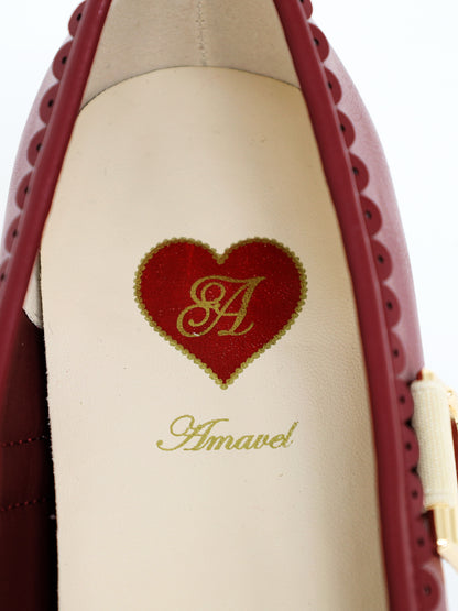 リボン付スカラップパンプス ｜Amavel（アマベル）公式サイト