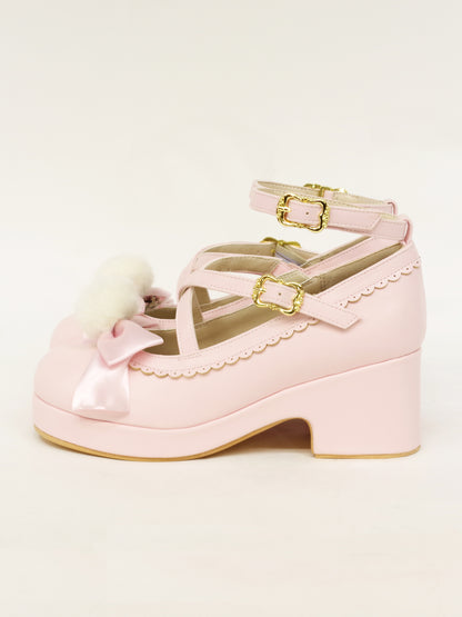 ファーリボン付クロスパンプス ｜Amavel（アマベル）公式サイト