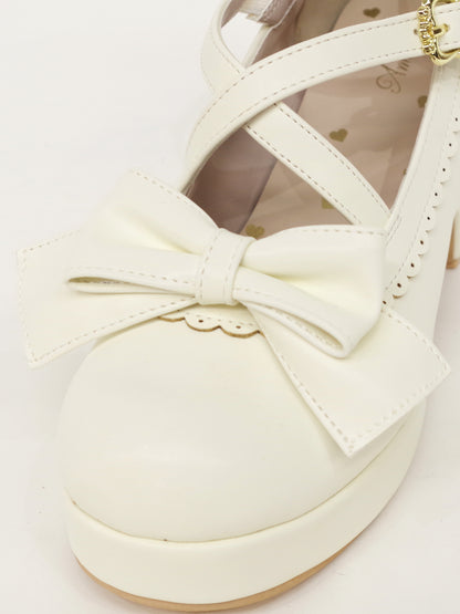 ファーリボン付クロスパンプス ｜Amavel（アマベル）公式サイト