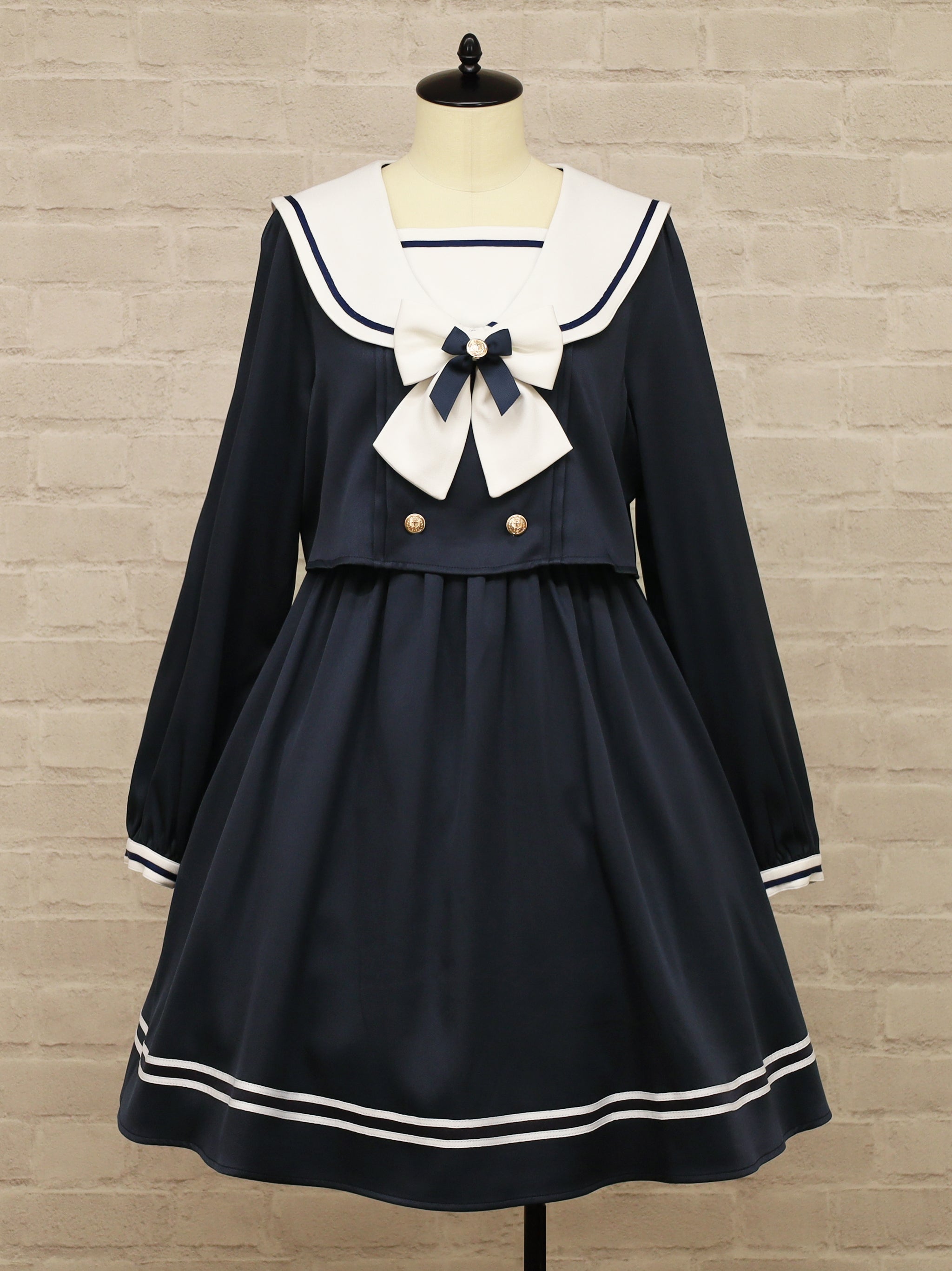 Classical School Setup風セーラーワンピース（ミドル） ネイビー（Navy） FREE ｜Amavel（アマベル）公式サイト
