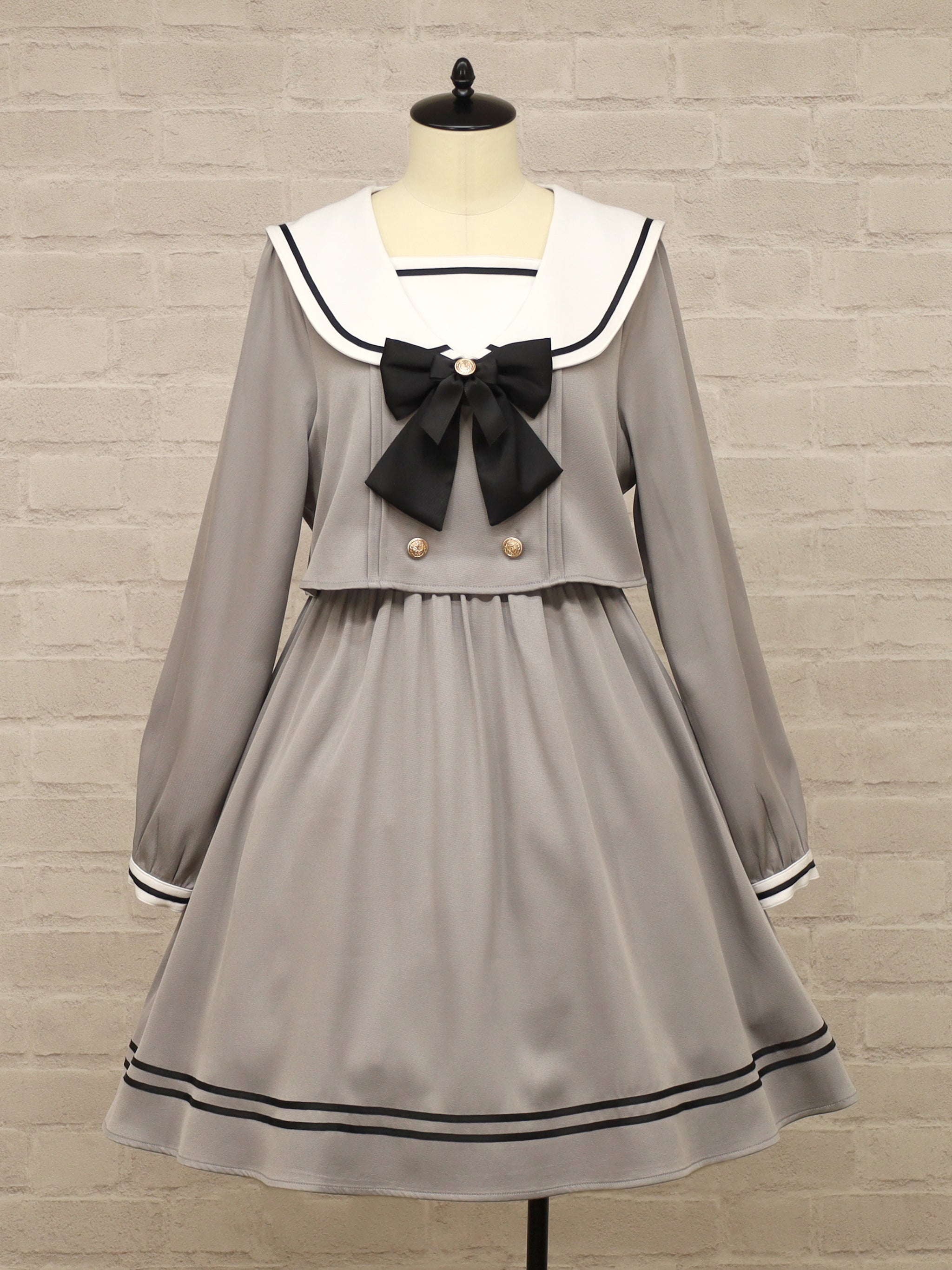Classical School Setup風セーラーワンピース（ミドル） グレー（Gray） FREE ｜Amavel（アマベル）公式サイト