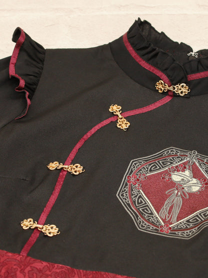 鈴飾りと春小梅のチャイナワンピース ｜Amavel（アマベル）公式サイト