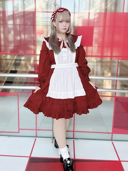 Romantic Heroine ミドル丈ワンピース ボルドー（Bordeaux） FREE ｜Amavel（アマベル）公式サイト