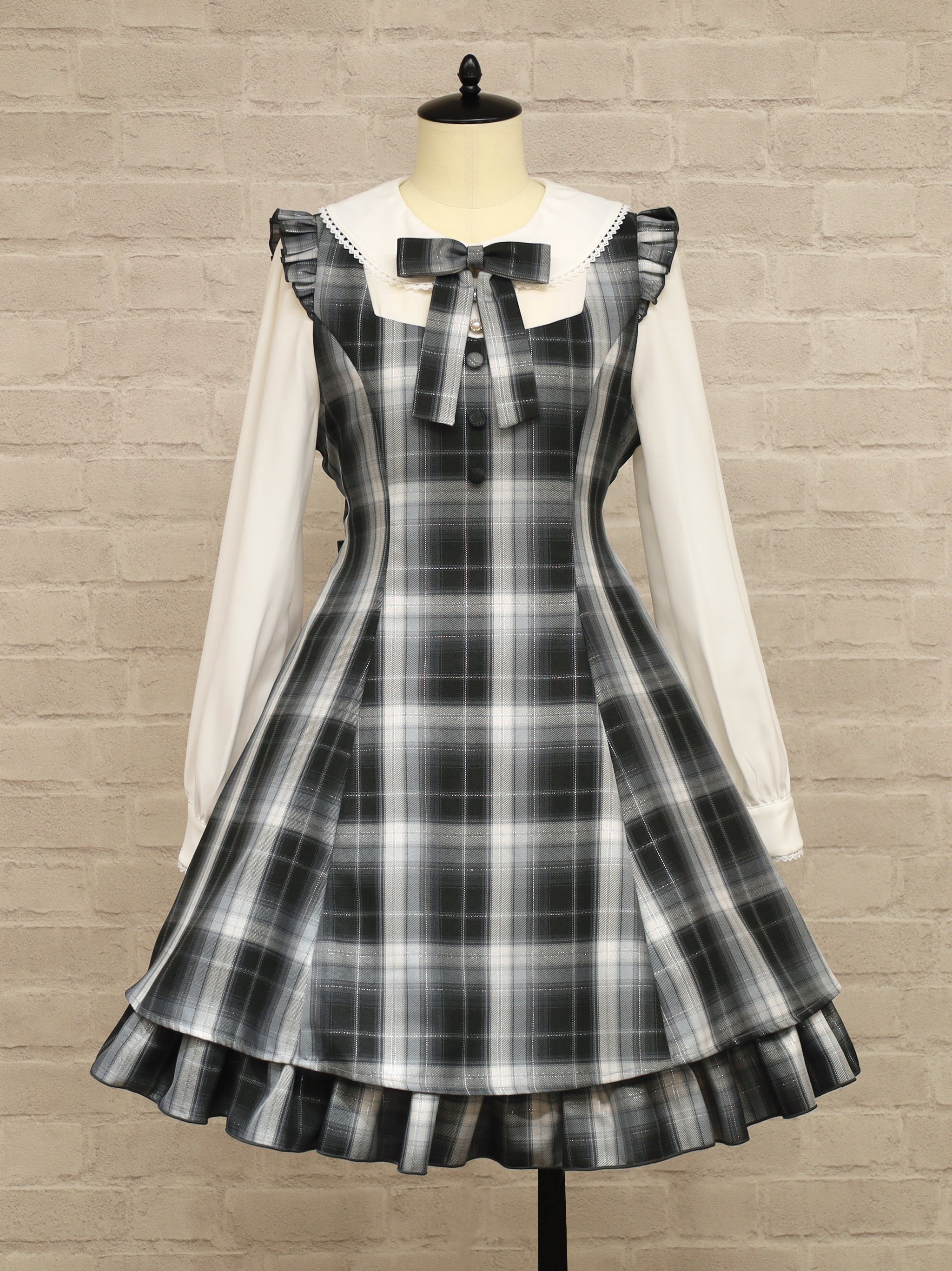 Sweet Plaid ワンピース ブラック（Black） FREE ｜Amavel（アマベル）公式サイト