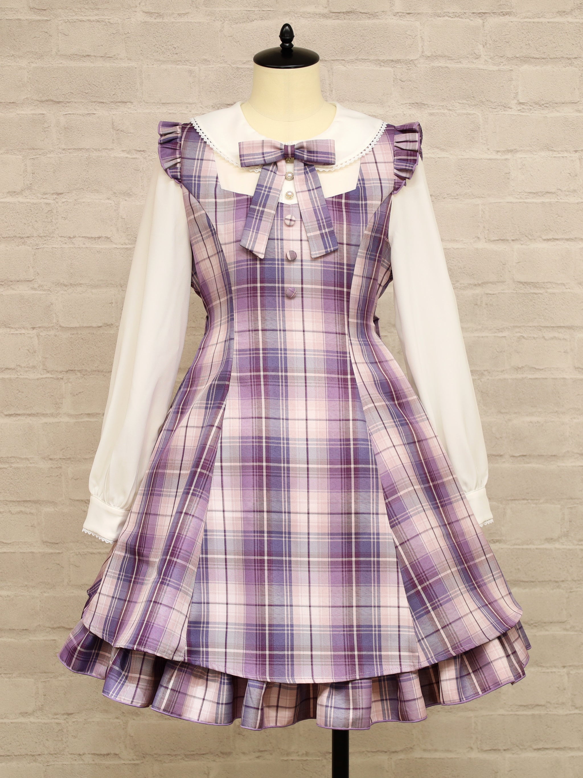 Sweet Plaid ワンピース ラベンダー（Lavender） FREE ｜Amavel（アマベル）公式サイト