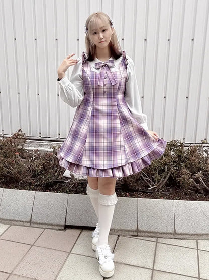 Sweet Plaid ワンピース ラベンダー（Lavender） FREE ｜Amavel（アマベル）公式サイト