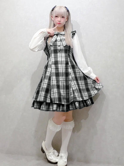 Sweet Plaid ワンピース ブラック（Black） FREE ｜Amavel（アマベル）公式サイト
