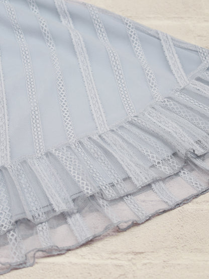 ストライプレースフリルワンピース ｜Amavel（アマベル）公式サイト