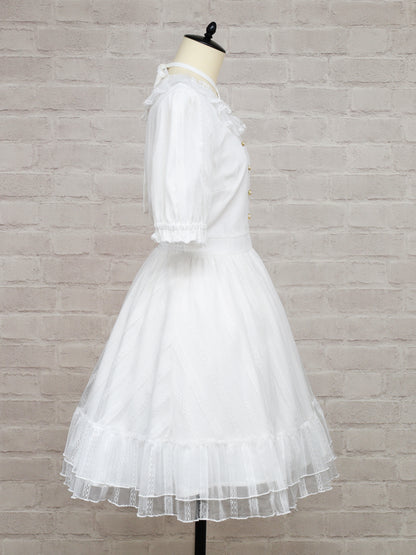 ストライプレースフリルワンピース ｜Amavel（アマベル）公式サイト