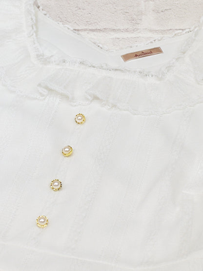 ストライプレースフリルワンピース ｜Amavel（アマベル）公式サイト