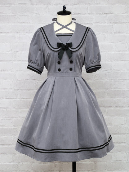 クロスリボンセーラーワンピース チャコール（Charcoal） FREE ｜Amavel（アマベル）公式サイト