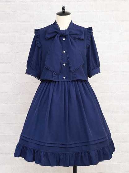 Pretty Frill ボウタイワンピース ネイビー（Navy） FREE ｜Amavel（アマベル）公式サイト