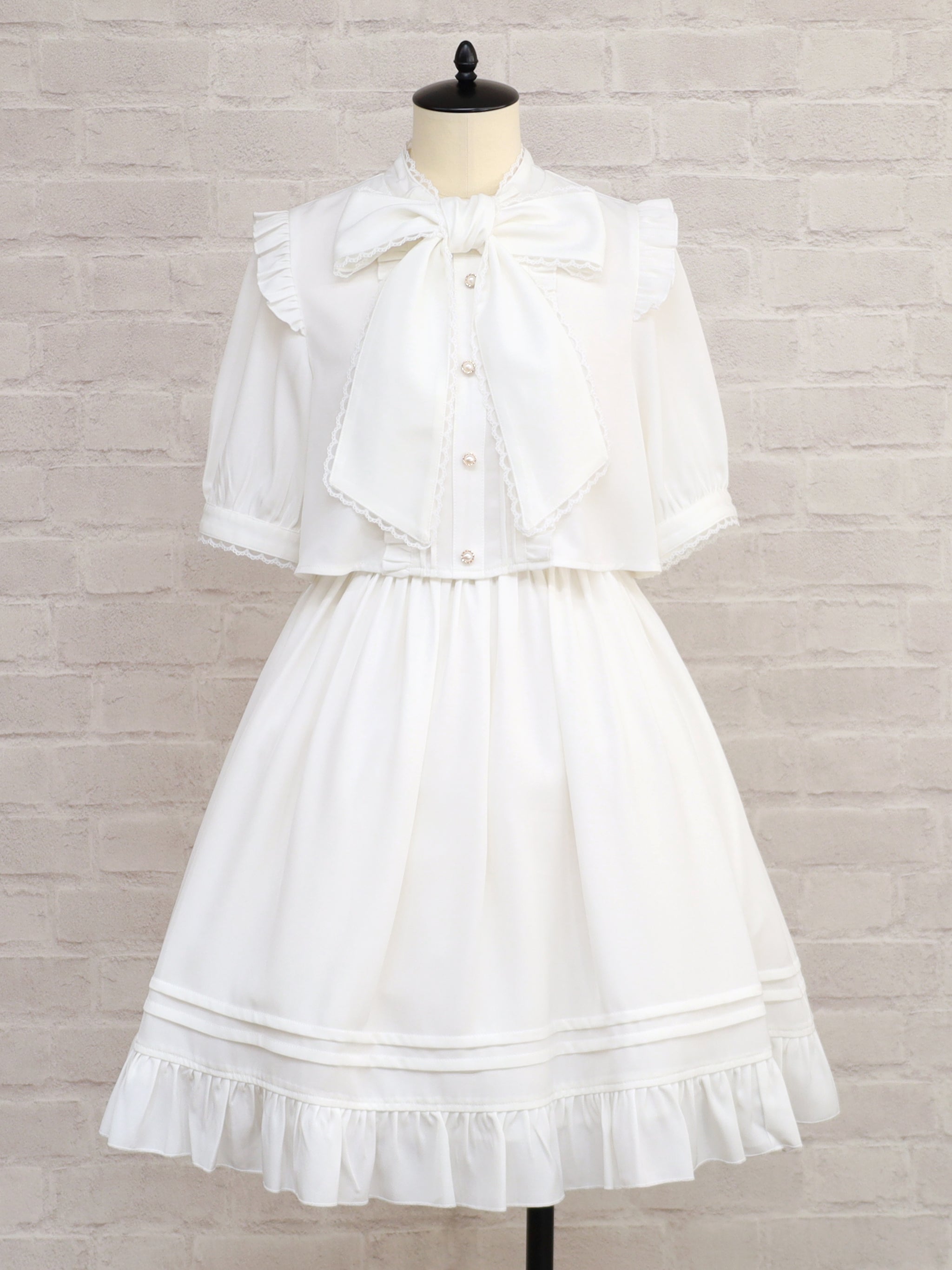 Pretty Frill ボウタイワンピース アイボリー（Ivory） FREE ｜Amavel（アマベル）公式サイト