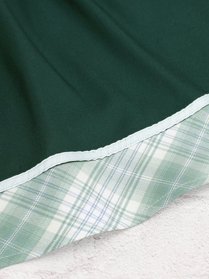 Chouchou Check セットアップ風セーラーワンピース