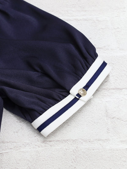Chouchou Check セットアップ風セーラーワンピース