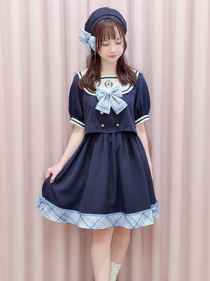 Chouchou Check セットアップ風セーラーワンピース ネイビー（Navy） FREE ｜Amavel（アマベル）公式サイト