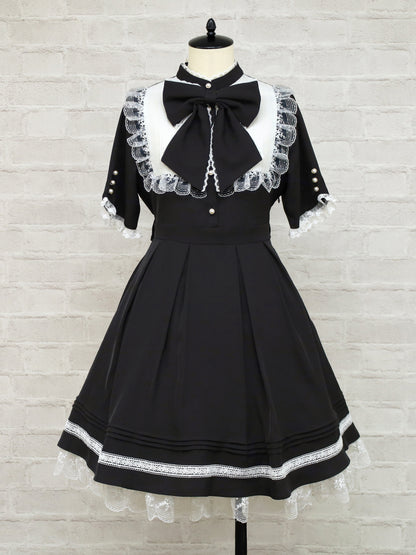 Lace Belle バイカラーワンピース