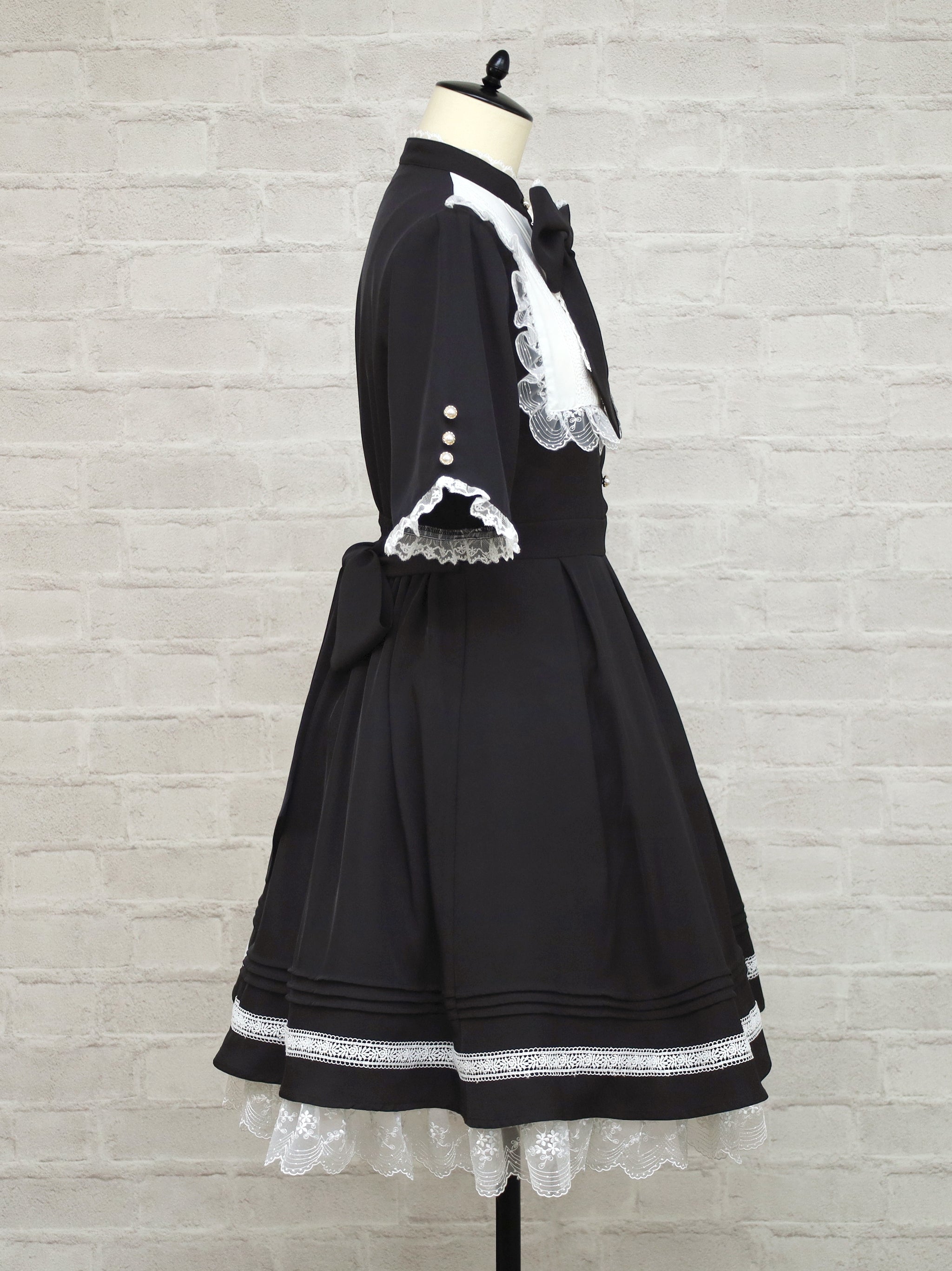 ブラックパールズ エマ Brillante/ジョーゼット×箔加工Aライン2WAYロングドレス(M ブラック その他