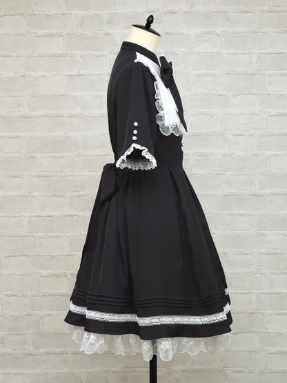 Lace Belle バイカラーワンピース