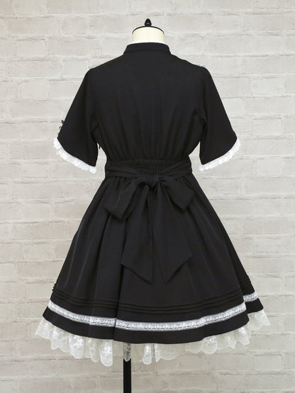 Lace Belle バイカラーワンピース
