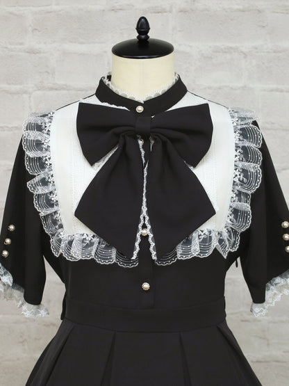 Lace Belle バイカラーワンピース
