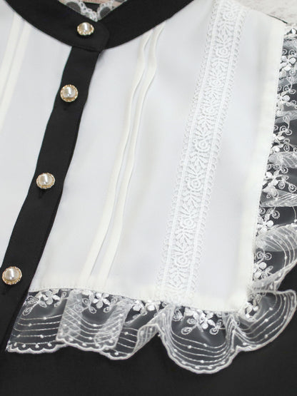 Lace Belle バイカラーワンピース
