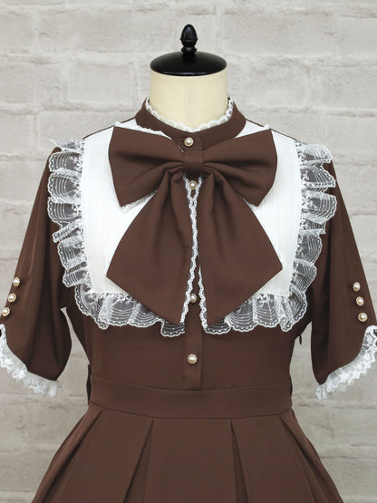 Lace Belle バイカラーワンピース