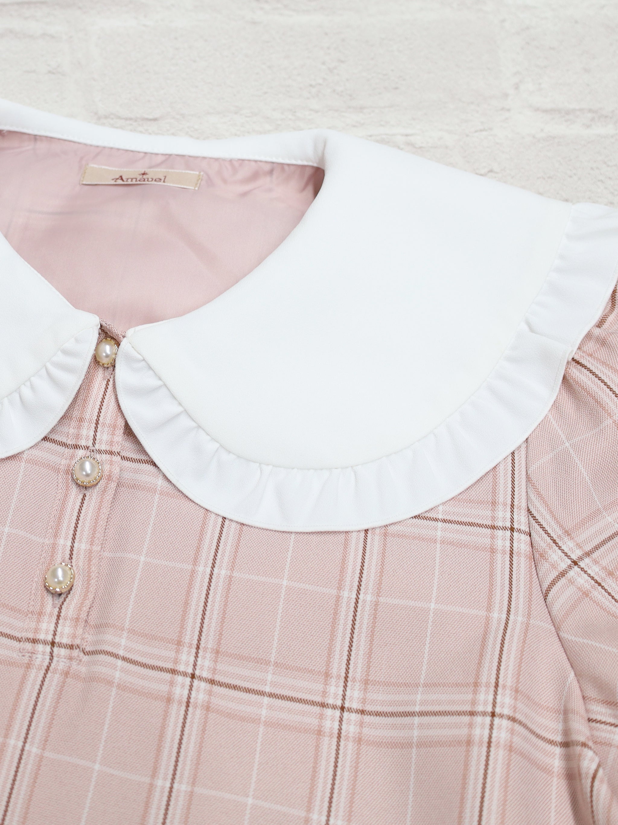 【メンバーズセール対象】Teddy Check Aラインワンピース