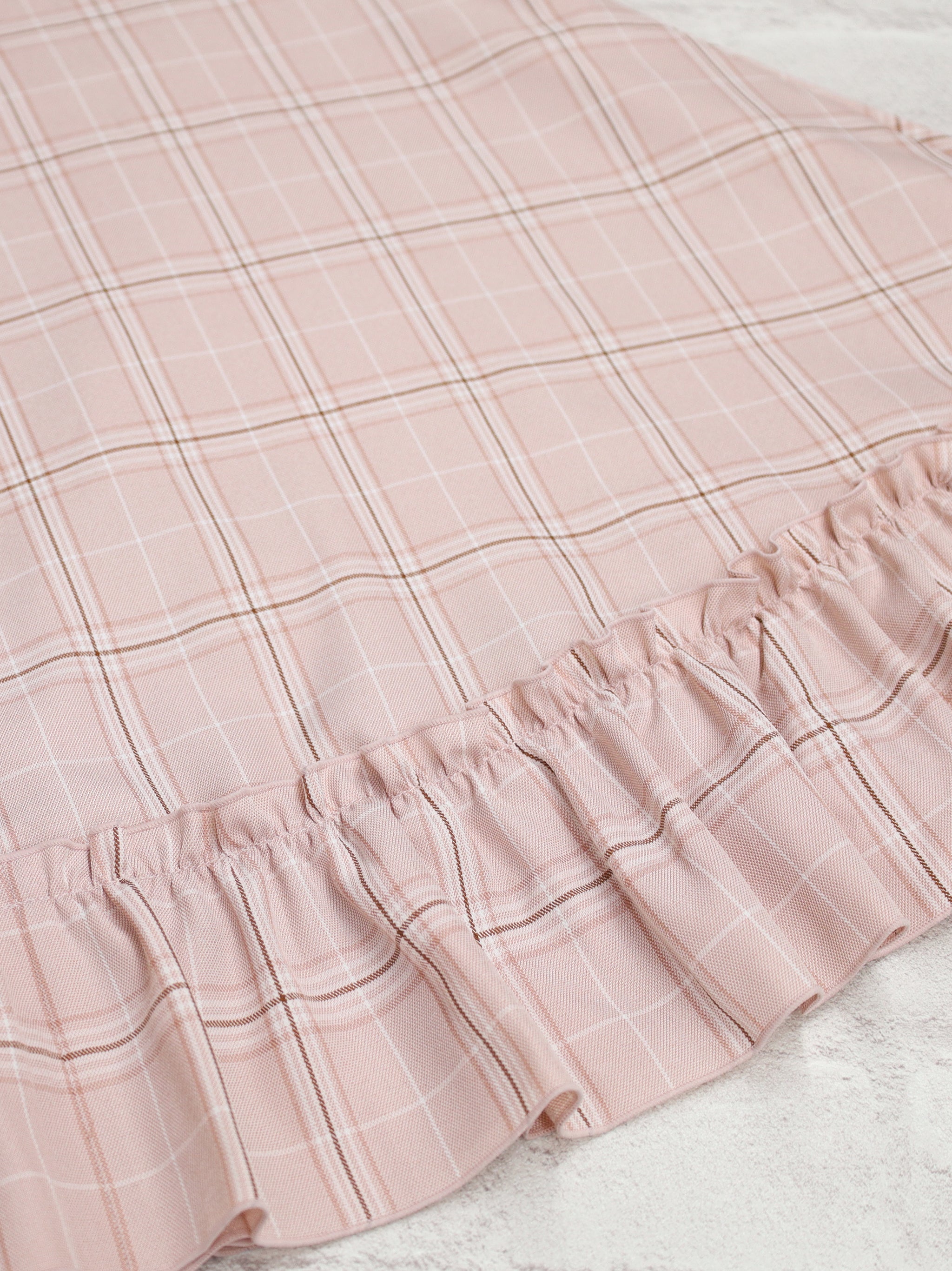 【メンバーズセール対象】Teddy Check Aラインワンピース