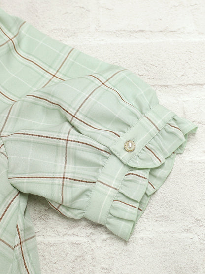 【メンバーズセール対象】Teddy Check Aラインワンピース