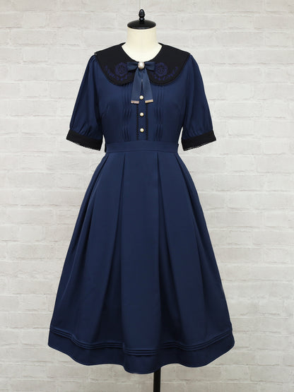 Nobie Crest ミドル丈ワンピース ネイビー（Navy） FREE ｜Amavel（アマベル）公式サイト