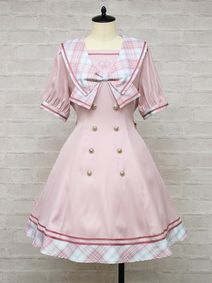 Candy Ribbon セーラーワンピース ピンク（Pink） FREE ｜Amavel（アマベル）公式サイト