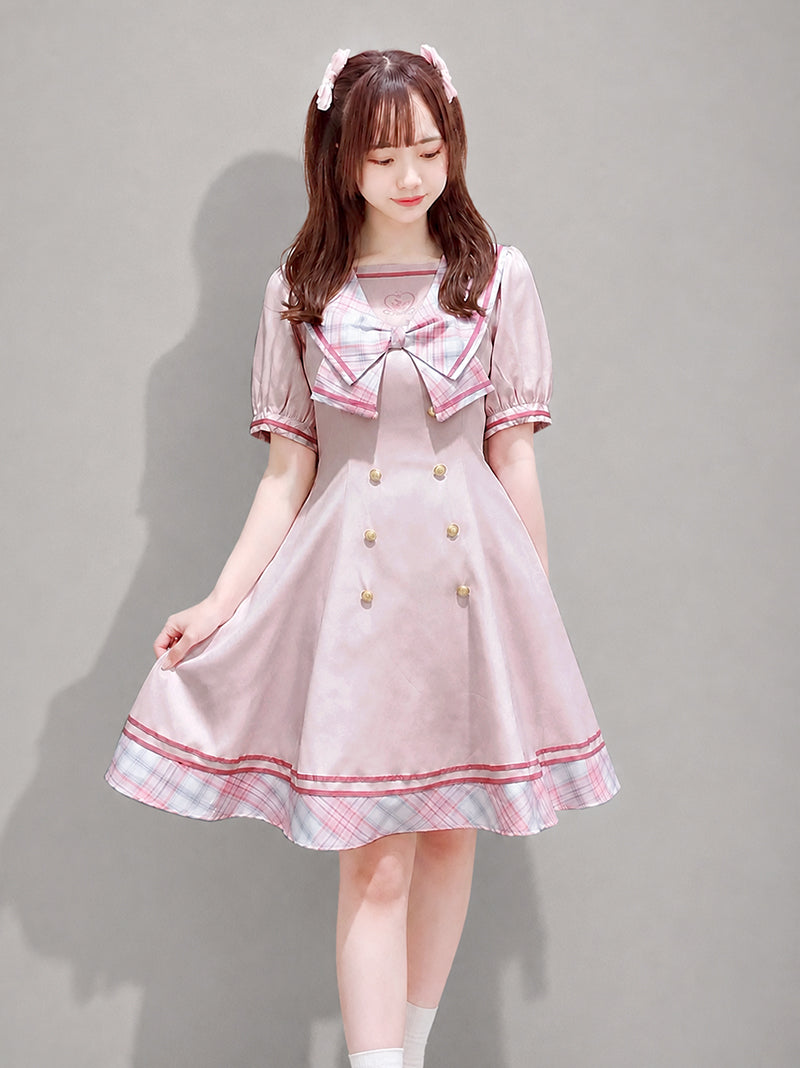 Candy Ribbon セーラーワンピース