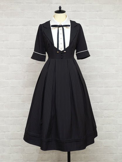 Gentle Lady ミドル丈半袖ワンピース ブラック（Black） FREE ｜Amavel（アマベル）公式サイト