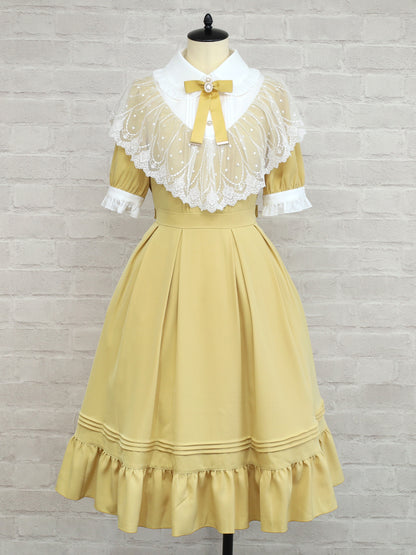 Classical Flower レースケープワンピース イエロー（Yellow） FREE ｜Amavel（アマベル）公式サイト