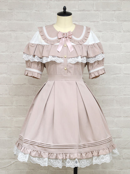 Girly Heart オフショル風フリルワンピース ピンク（Pink） FREE ｜Amavel（アマベル）公式サイト