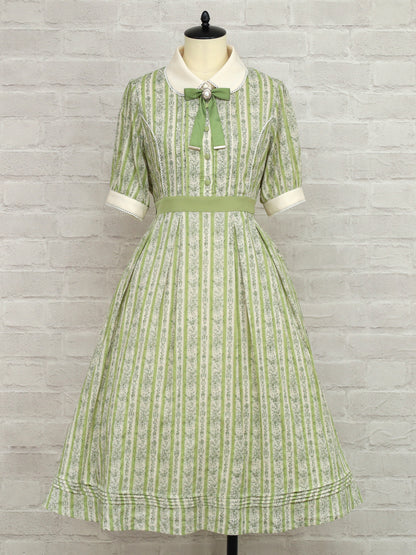 Antique Bloom ミドル丈ワンピース ミントグリーン（Mint Green） FREE ｜Amavel（アマベル）公式サイト