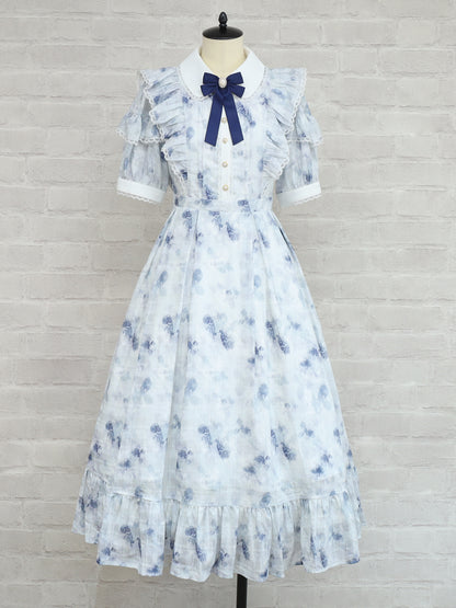 Girly Flower ロング丈ワンピース ブルー（Blue） FREE ｜Amavel（アマベル）公式サイト