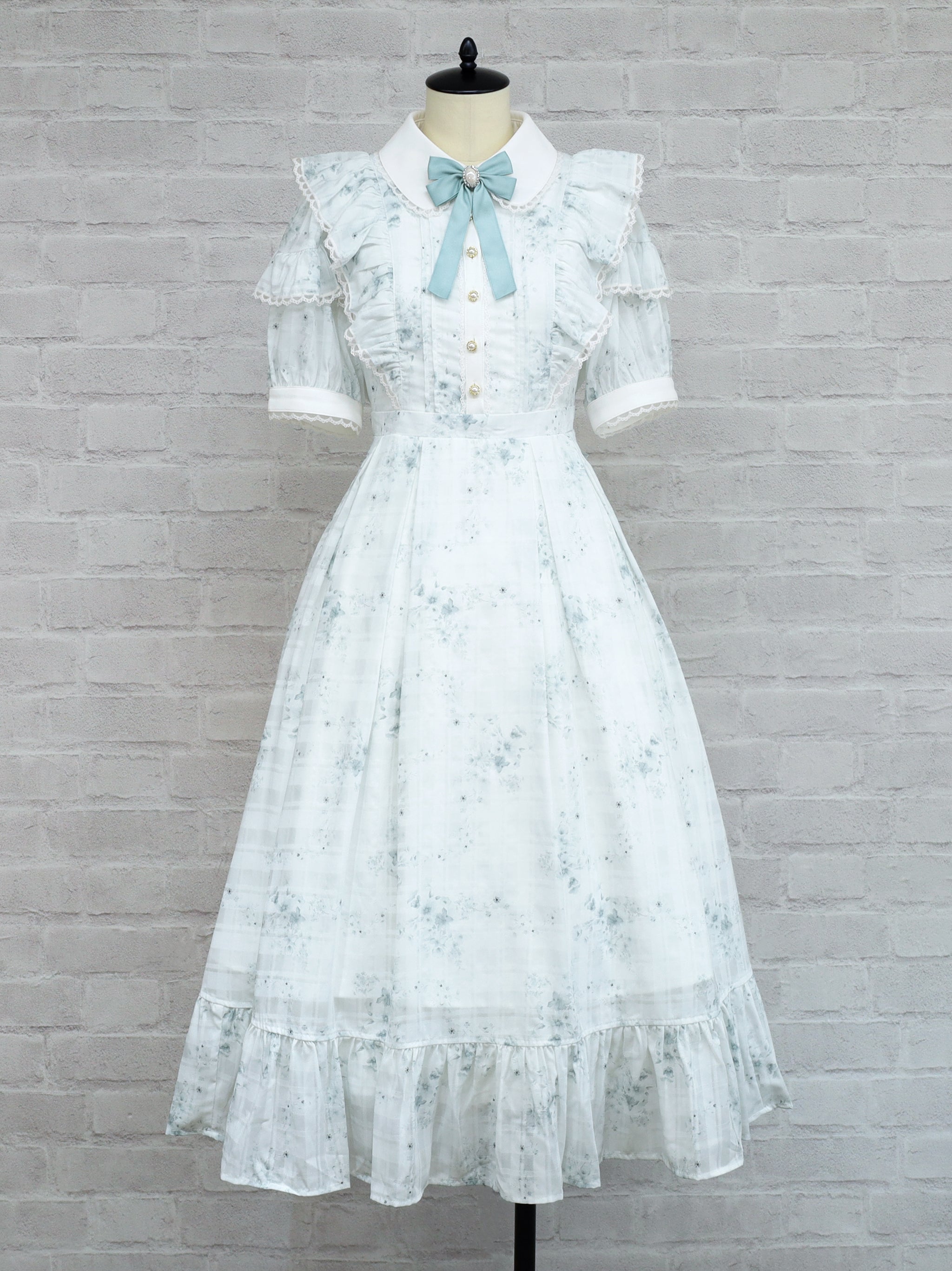 Girly Flower ロング丈ワンピース ミントグリーン（Mint Green） FREE ｜Amavel（アマベル）公式サイト