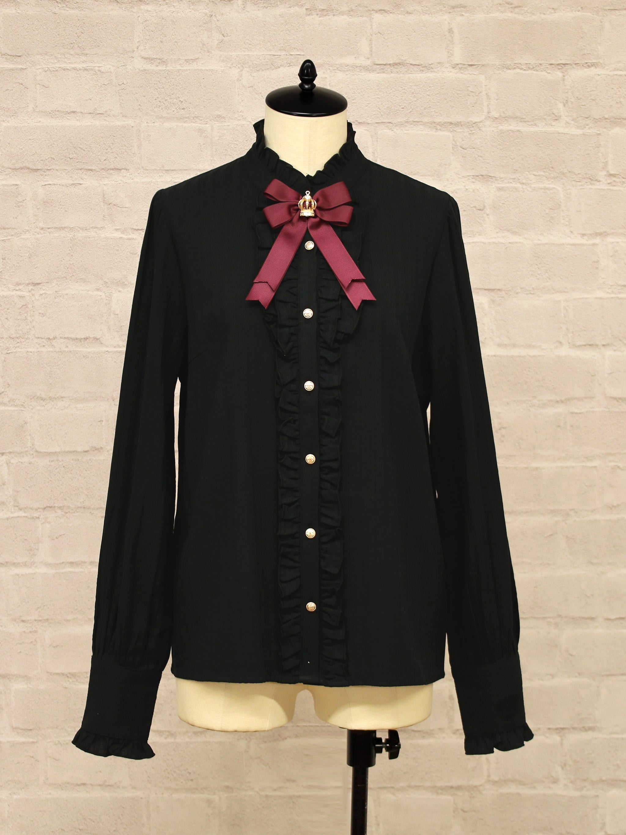 Majestic Knight フリルコットンブラウス ブラック（Black） FREE ｜Amavel（アマベル）公式サイト