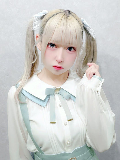 Petite Grâce ダブルカラーブラウス サックス（SaxeBlue） FREE ｜Amavel（アマベル）公式サイト