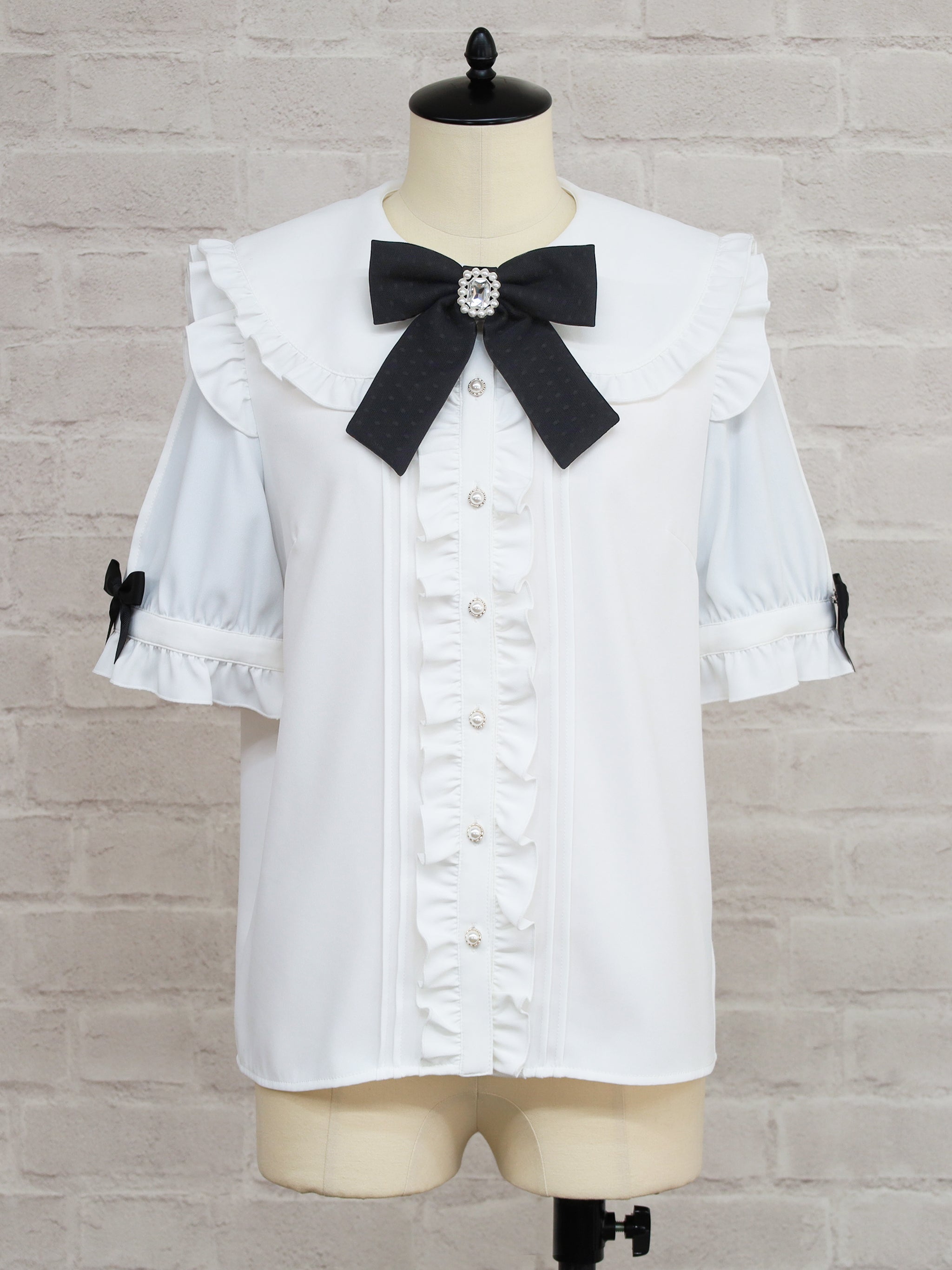 ドットチュールブラウス アイボリー（Ivory） FREE ｜Amavel（アマベル）公式サイト