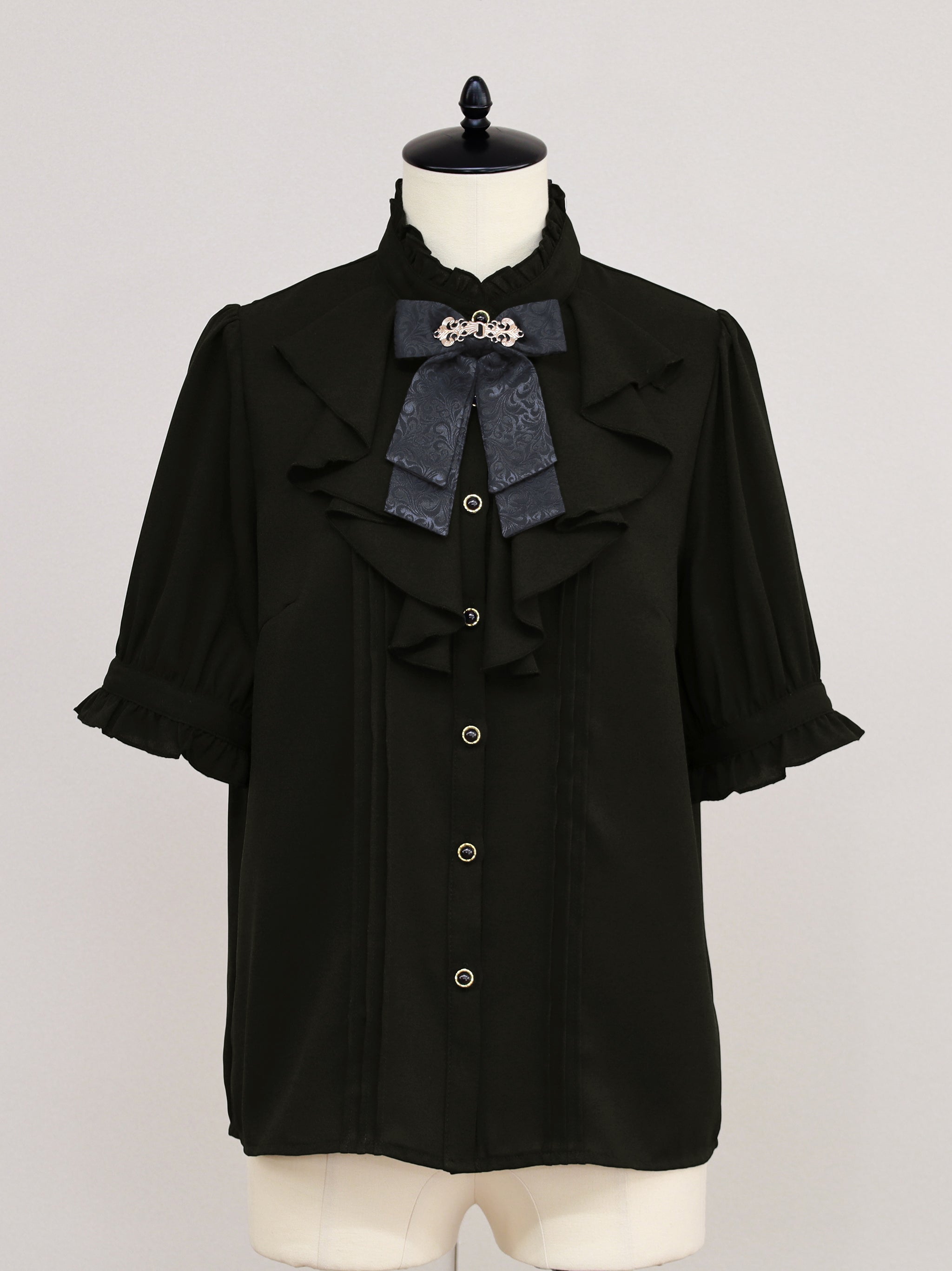 ザハロア♥新品、CLOTH & CROSS ブラック、フリルブラウス Antique Claspフリルブラウス – Amavel（アマベル）公式サイト