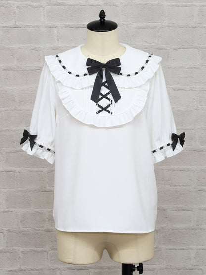 Chērie Lace レースアップブラウス ブラック（Black） FREE ｜Amavel（アマベル）公式サイト