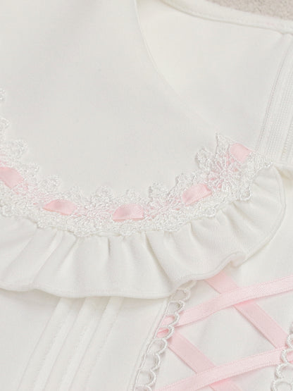 Chērie Lace レースアップブラウス ｜Amavel（アマベル）公式サイト