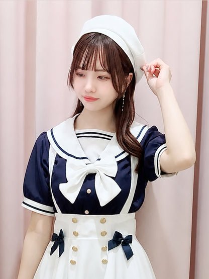 Marchen Marine 半袖セーラーブラウス ネイビー（Navy） FREE ｜Amavel（アマベル）公式サイト