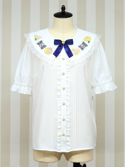【メンバーズセール対象】Honey Lemon フリルブラウス ネイビー（Navy） FREE ｜Amavel（アマベル）公式サイト