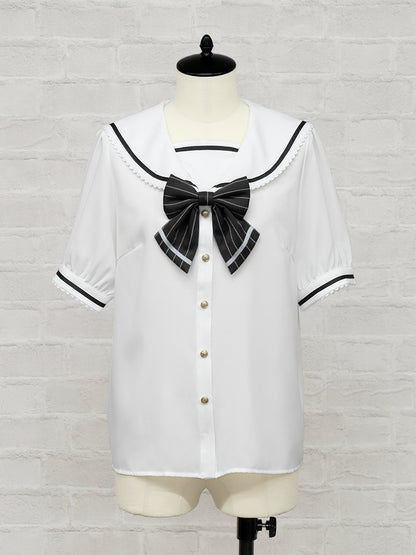 Marin Ribbon セーラーブラウス ブラック（Black） FREE ｜Amavel（アマベル）公式サイト
