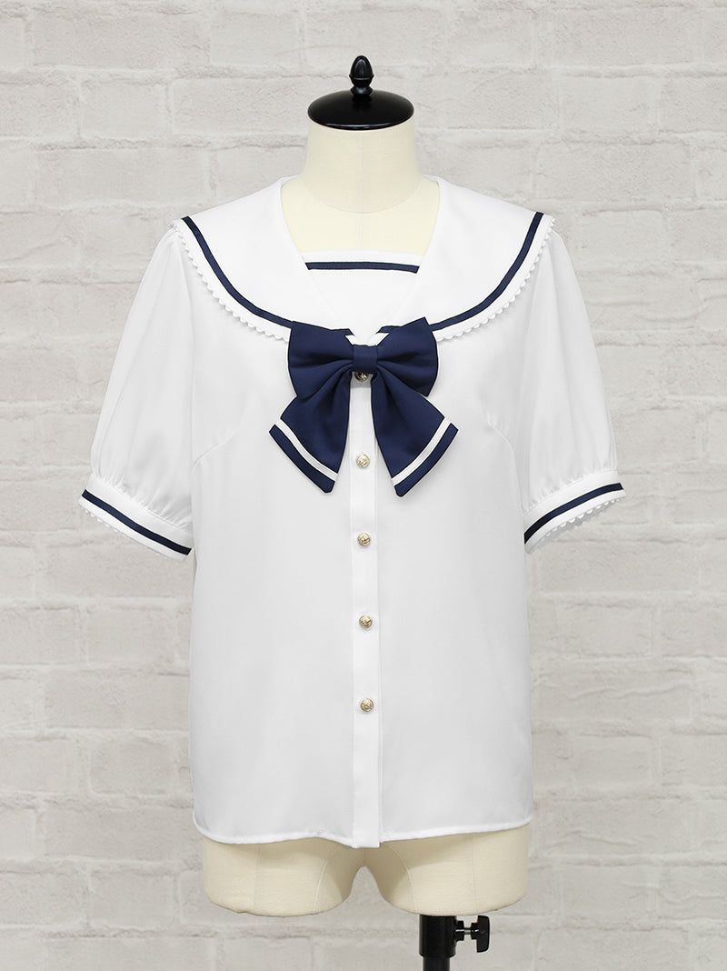 Marin Ribbon セーラーブラウス ネイビー（Navy） FREE ｜Amavel（アマベル）公式サイト